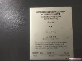 Heidelberg Speedmaster SM CD 102-6 + LX