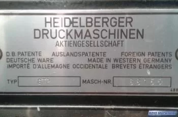 Heidelberg TP Platen