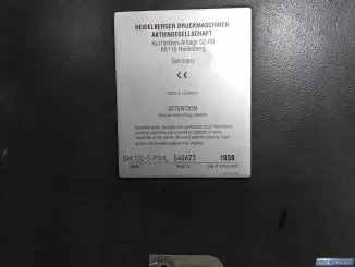 Heidelberg Speedmaster SM 102-5 + L