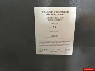 Heidelberg Speedmaster SM CD 102-4 + L