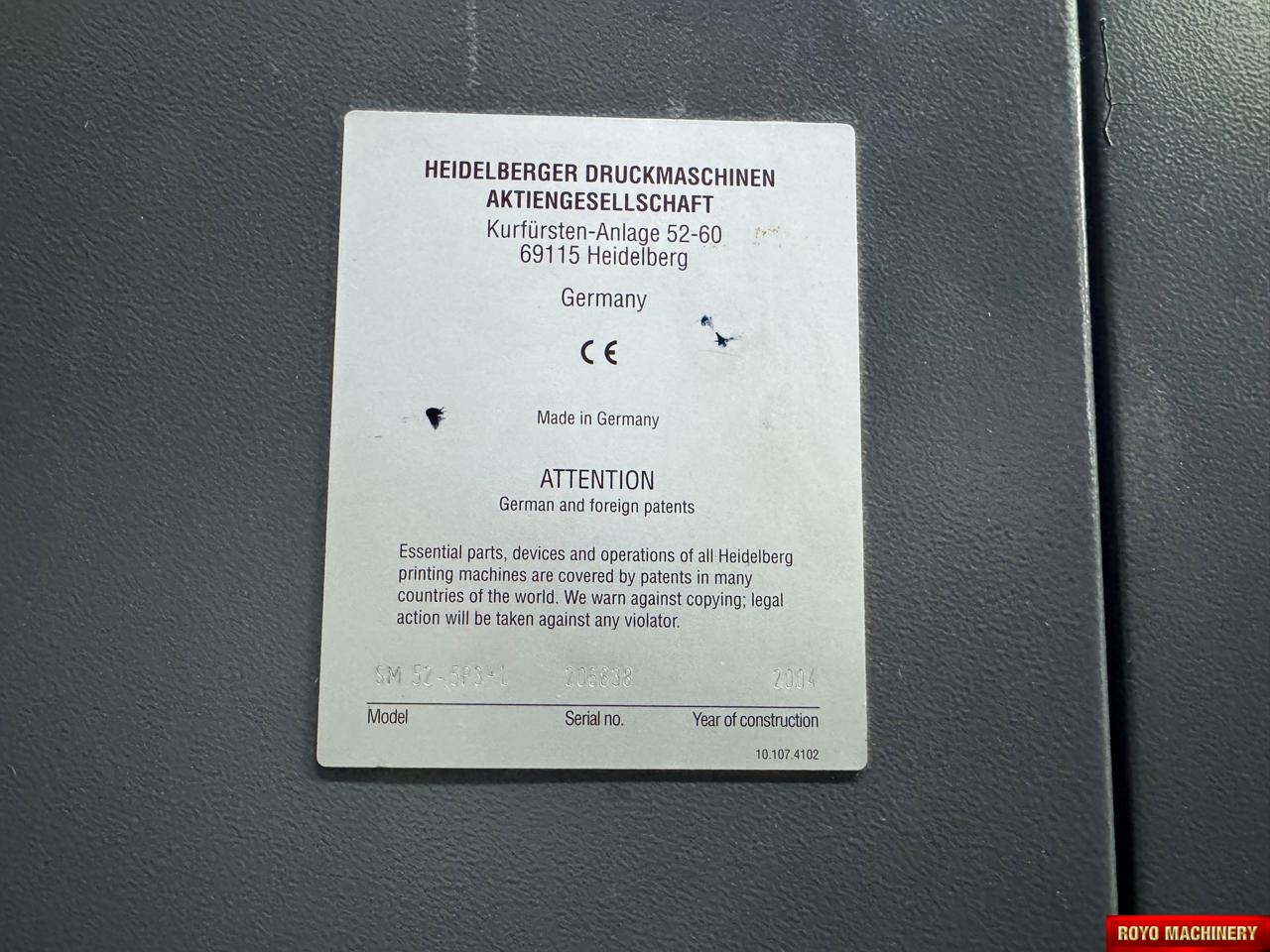 Heidelberg Speedmaster SM 52-5 + LX