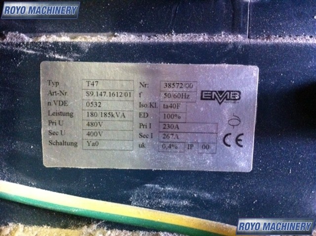 Transformer for Heidelberg en royomachinery.com