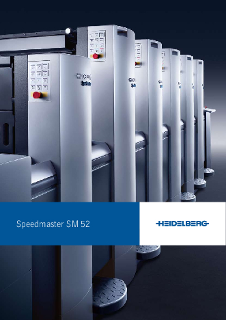 Heidelberg Speed Master 52 Drupa 2008: Always providing solutions for the printing industry, Heidelberg offers you numerous possibilities to fully exploit the potential of your machine. We explain why the Speedmaster SM 52 is the individual concept for your printing needs, from basic equipment to high-end configuration. *Heidelberg, the Heidelberg logotype, Alcolor and Prinect are registered trademarks of Heidelberger Druckmaschinen AG in the U.S. and other countries.