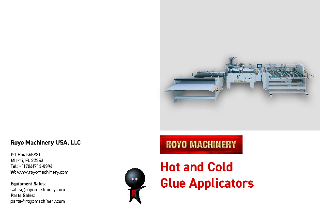 Hot and Cold Glue Applicators: Designed as a light machine, mainly pasting for carton boxes, envelopes, e-commerce bags and more. It can apply one sided-tape and doble-sided tape.