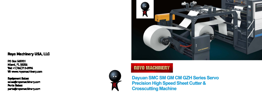 High Speed Roll Sheeters: Precision High Speed Sheet Cutters and Crosscutting Machines apply the advanced technique of Germany and England. The cutting paper speed is fast and stable, while the touchscreen makes the operation easy. This type of machine is very popular because it will improve efficiency and quality.