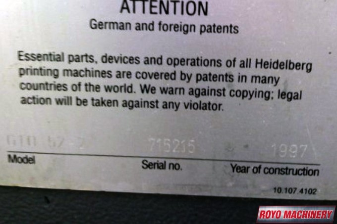 Heidelberg GTO Z 52