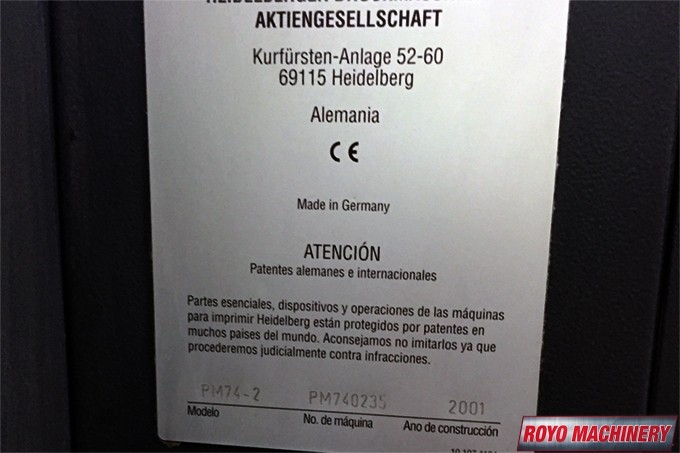 Heidelberg Printmaster PM 74-2