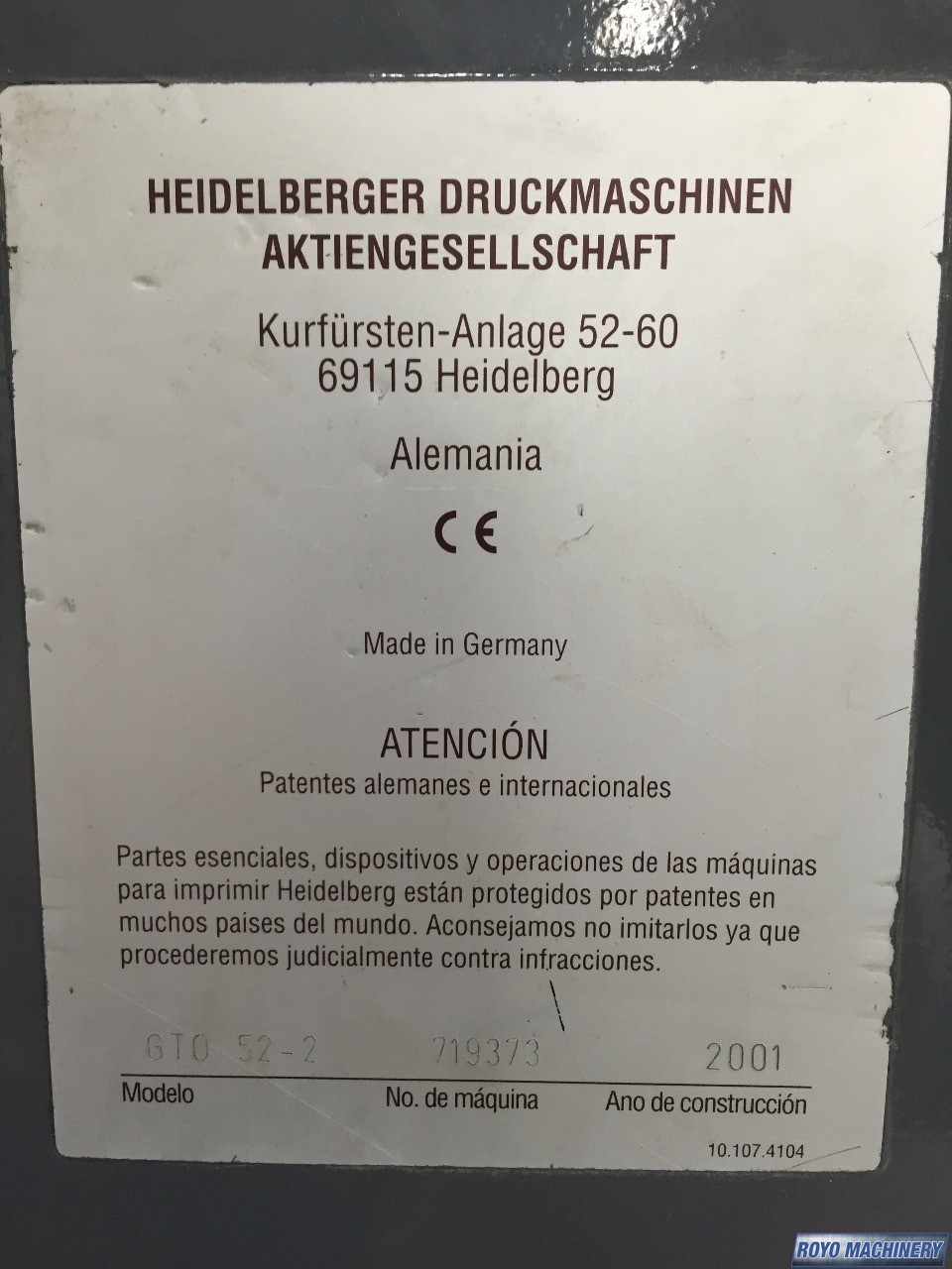 Heidelberg Printmaster PM GTO 52-2