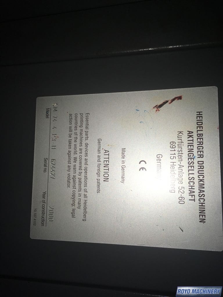 Heidelberg Speedmaster SM 74-4