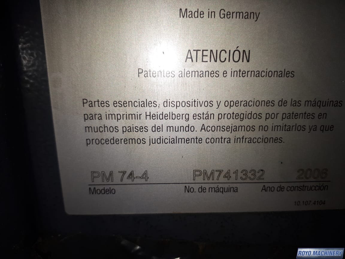 Heidelberg Printmaster PM 74-4