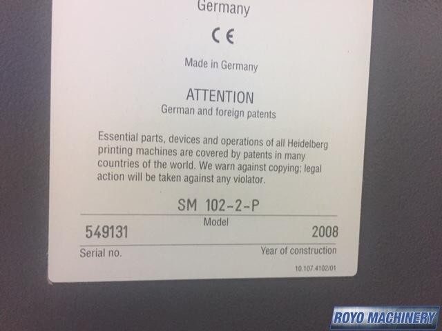 Heidelberg Speedmaster SM 102-2