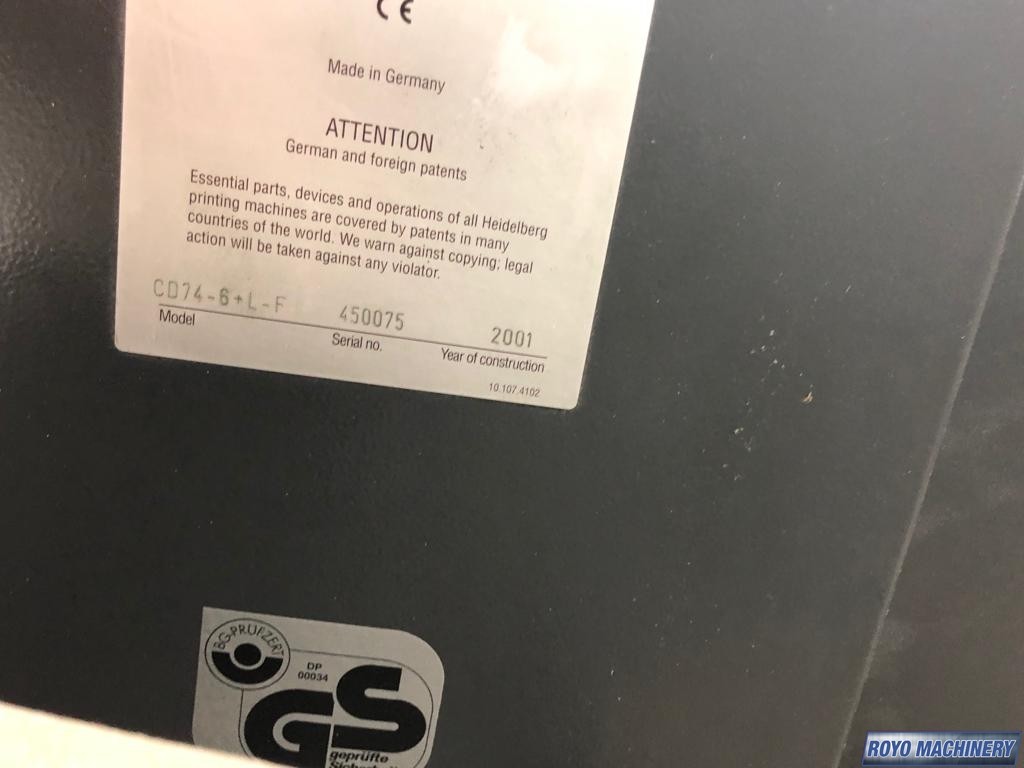 Heidelberg Speedmaster SM CD 74-6 + L F