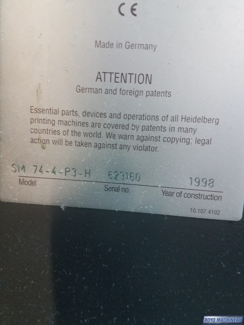 Heidelberg Speedmaster SM 74-4