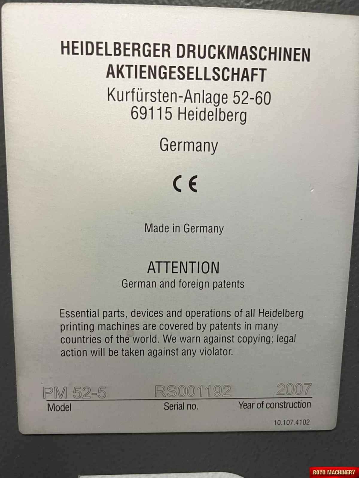 Heidelberg Printmaster PM 52-5
