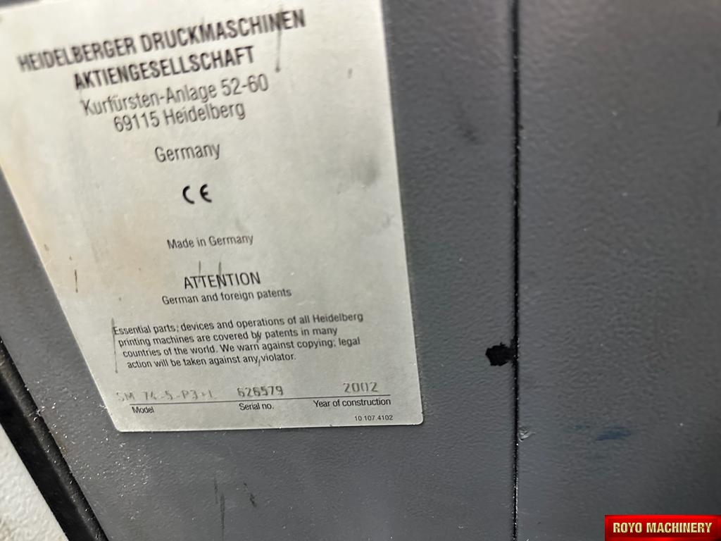Heidelberg Speedmaster SM 74-5 + L