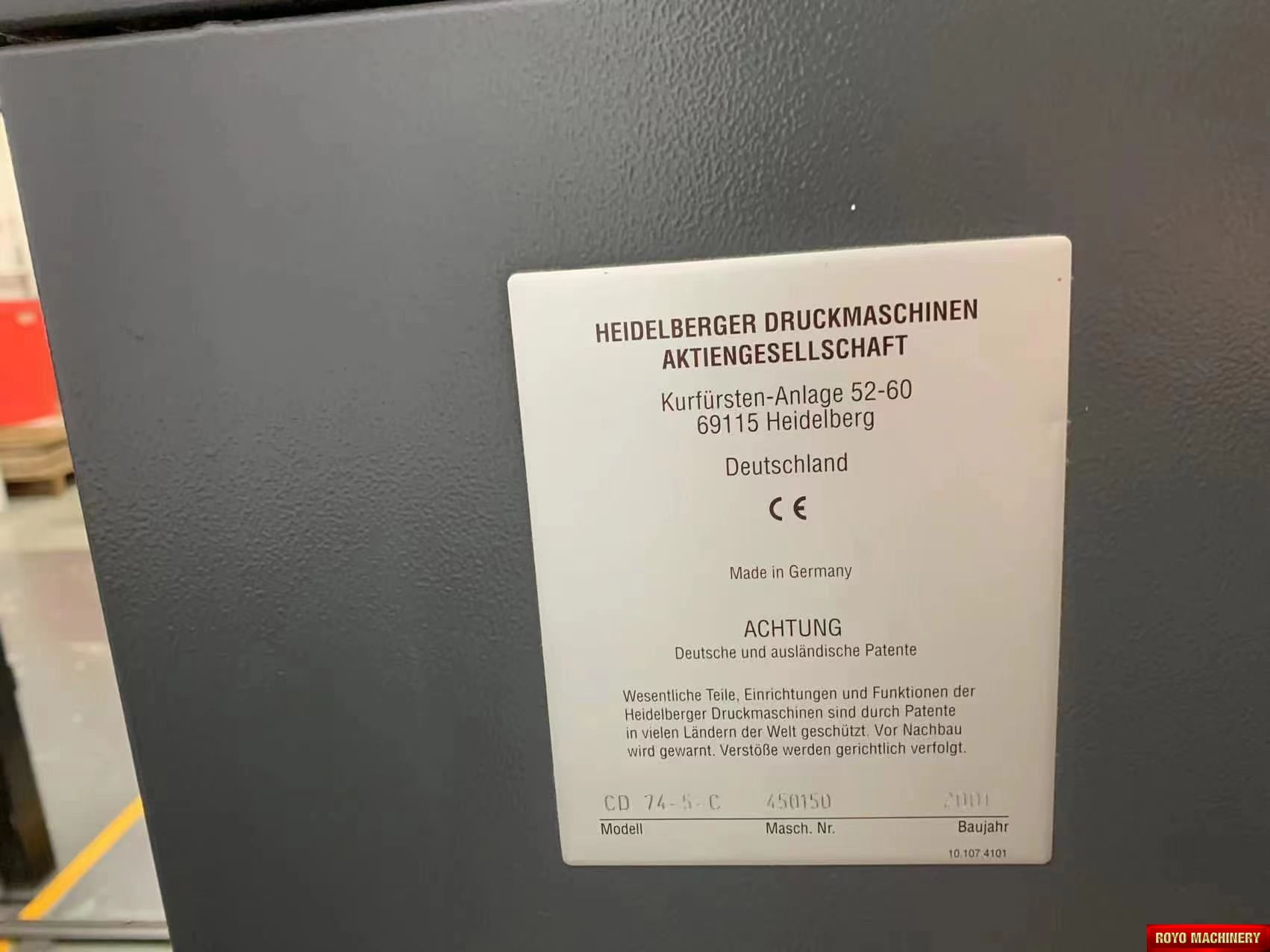 Heidelberg Speedmaster SM CD 74-5