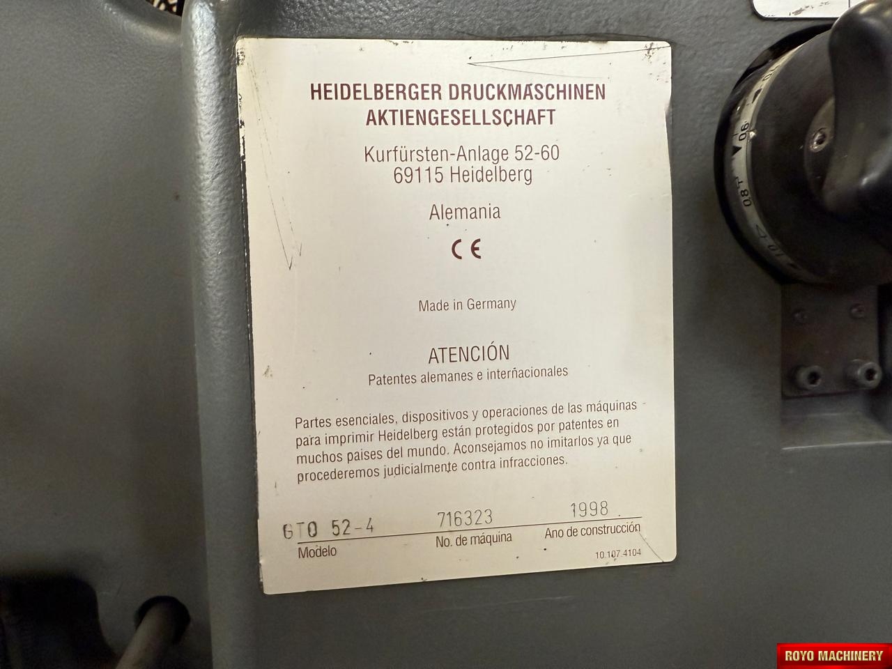 Heidelberg GTO 52-4