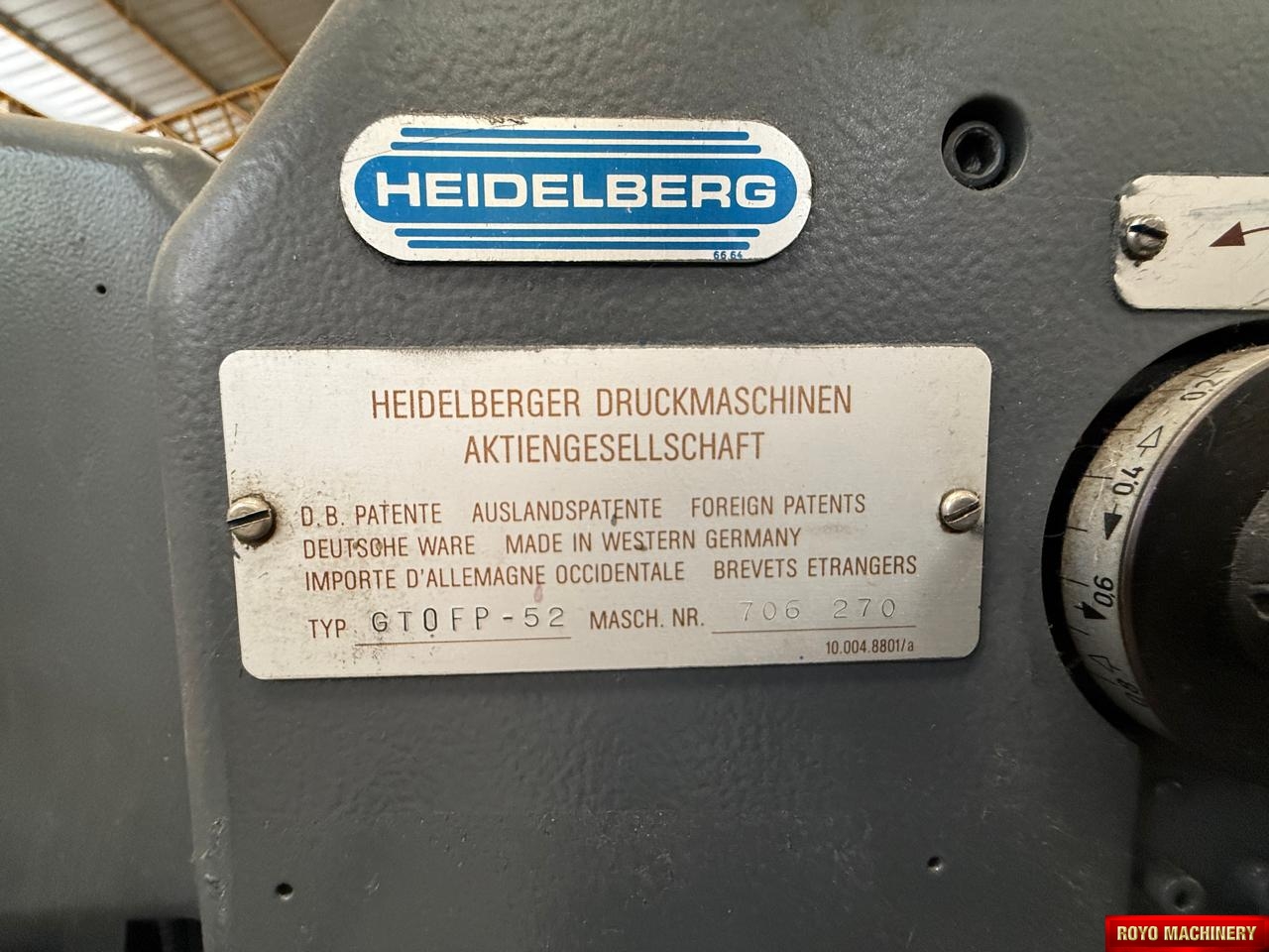 Heidelberg GTO F 52