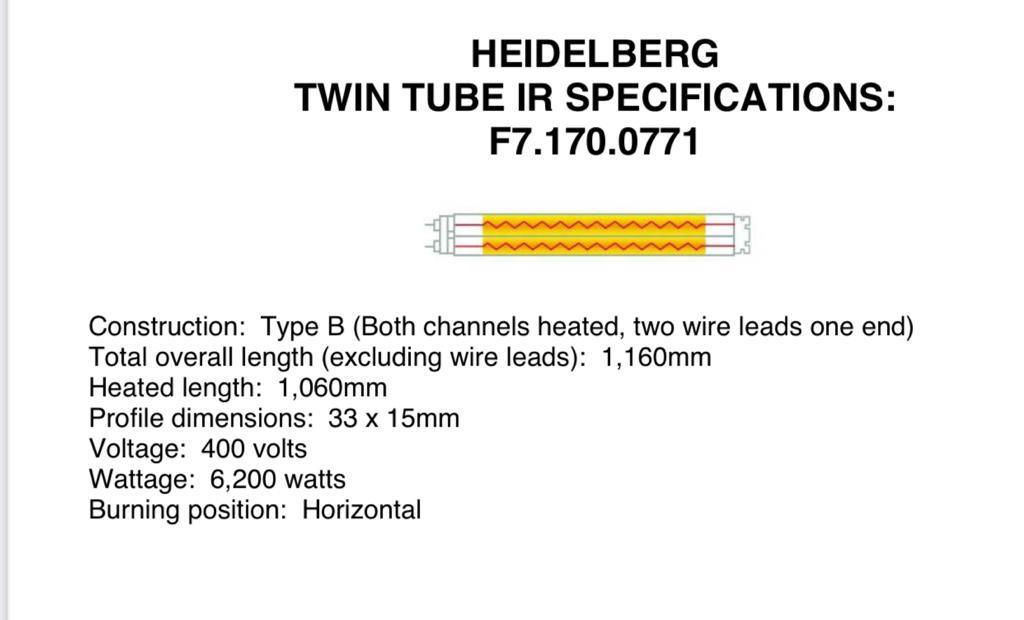 Heidelberg Speedmaster SM XL 105 - Lamp Part