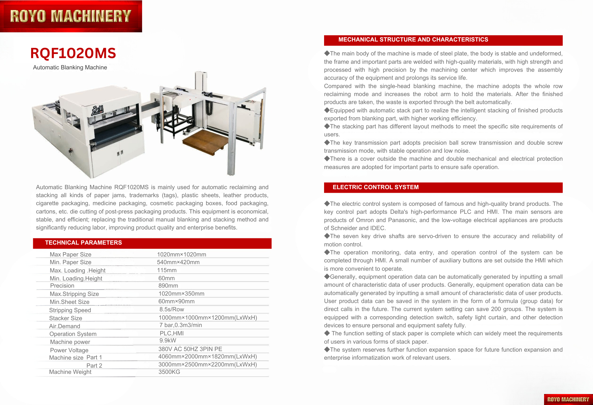 Royo Machinery RQF-1020M 1020MS