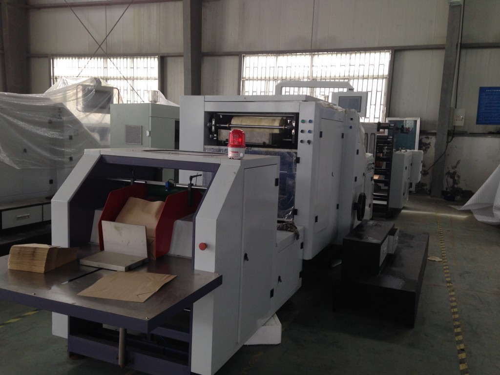 Successful machine test - Of a square bottom Paper Bag Making Machine prior to shipping