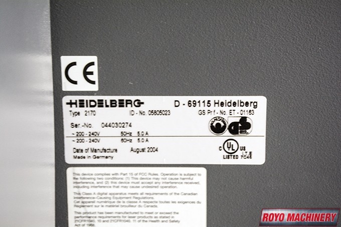 Heidelberg Prosetter 102