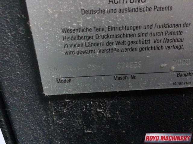 Heidelberg Speedmaster SM 74-4 + L