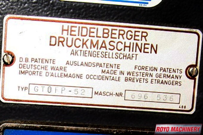 Heidelberg GTO F 52