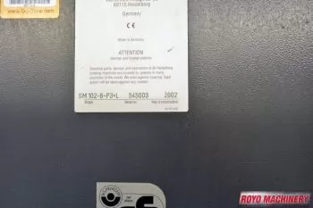 Heidelberg Speedmaster SM 102-8 + L