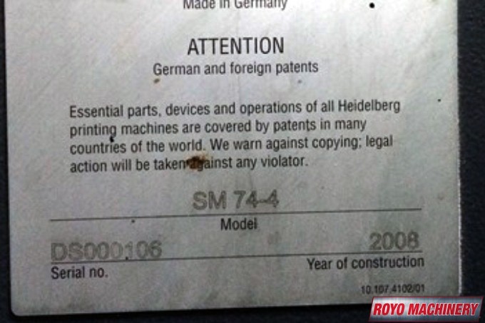Heidelberg Speedmaster SM 74-4