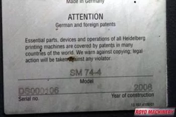 Heidelberg Speedmaster SM 74-4