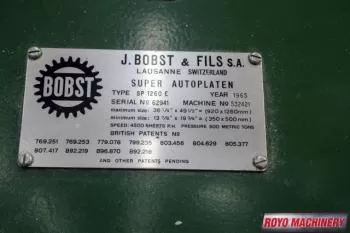 Bobst SP 1260 E
