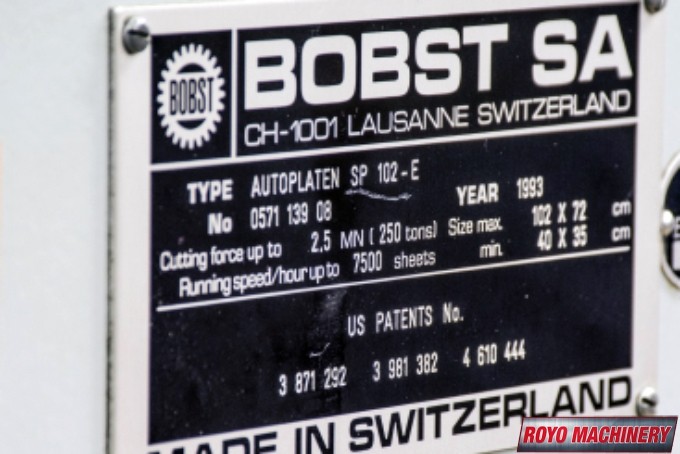 Bobst SP 1020 E