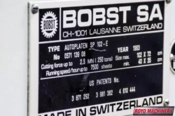 Bobst SP 1020 E