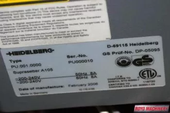Heidelberg Suprasetter 105