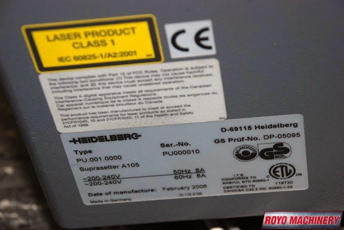Heidelberg Suprasetter 105