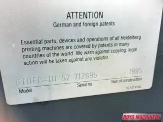 Heidelberg GTO F 52