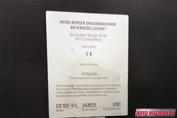 Heidelberg Speedmaster SM CD 102-6 + LX