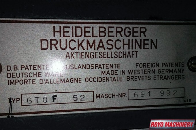 Heidelberg GTO F 52