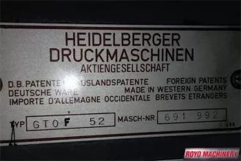 Heidelberg GTO F 52