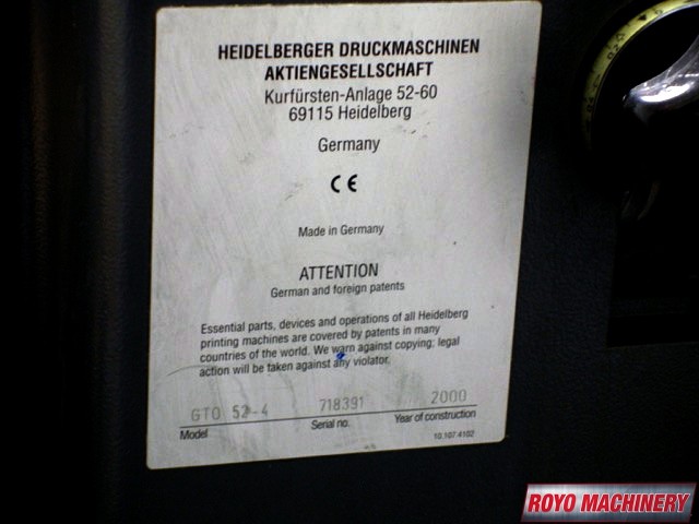 Heidelberg Printmaster PM GTO 52-4