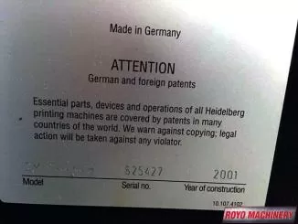 Heidelberg Speedmaster SM 74-4
