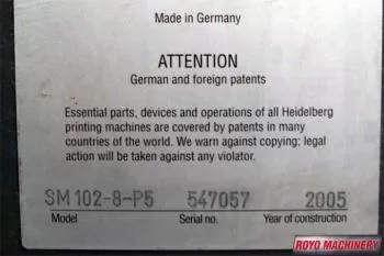 Heidelberg Speedmaster SM 102-8
