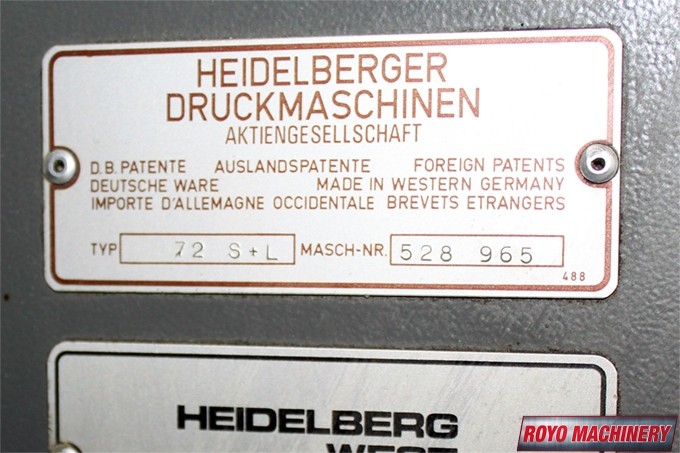 Heidelberg Speedmaster SM 72 S + L