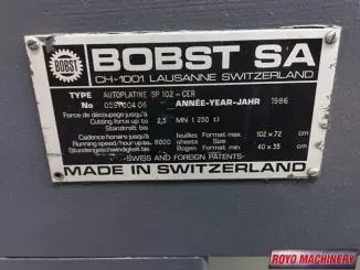 Bobst SP 1020 CE