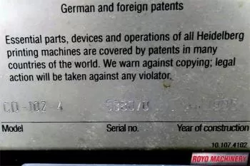 Heidelberg Speedmaster SM CD 102-4