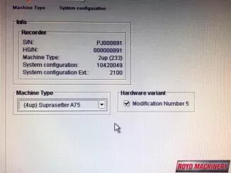 Heidelberg Suprasetter 75