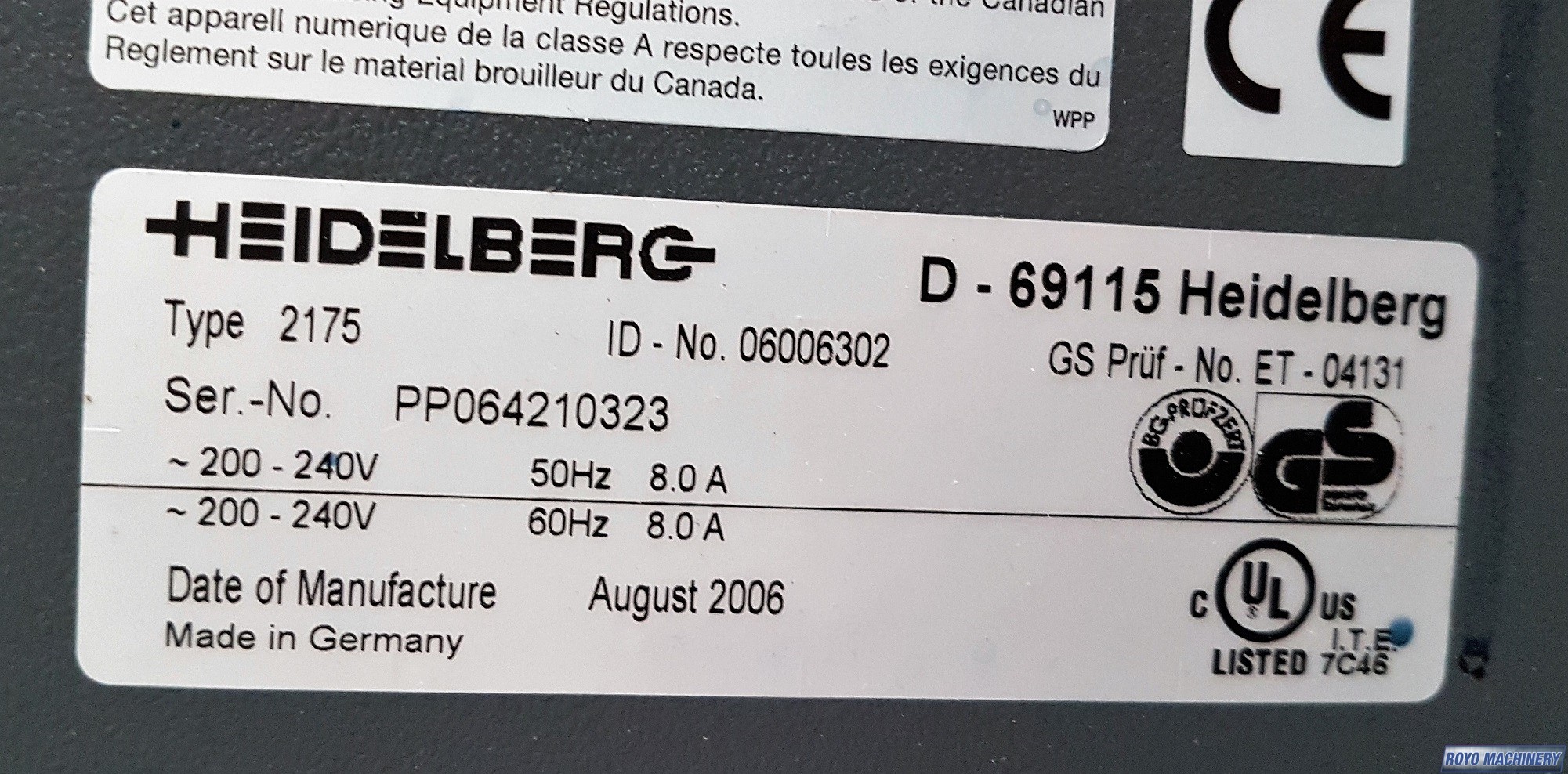 Heidelberg Suprasetter 75