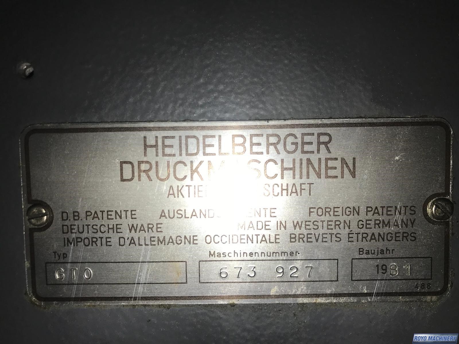 Heidelberg GTO 46