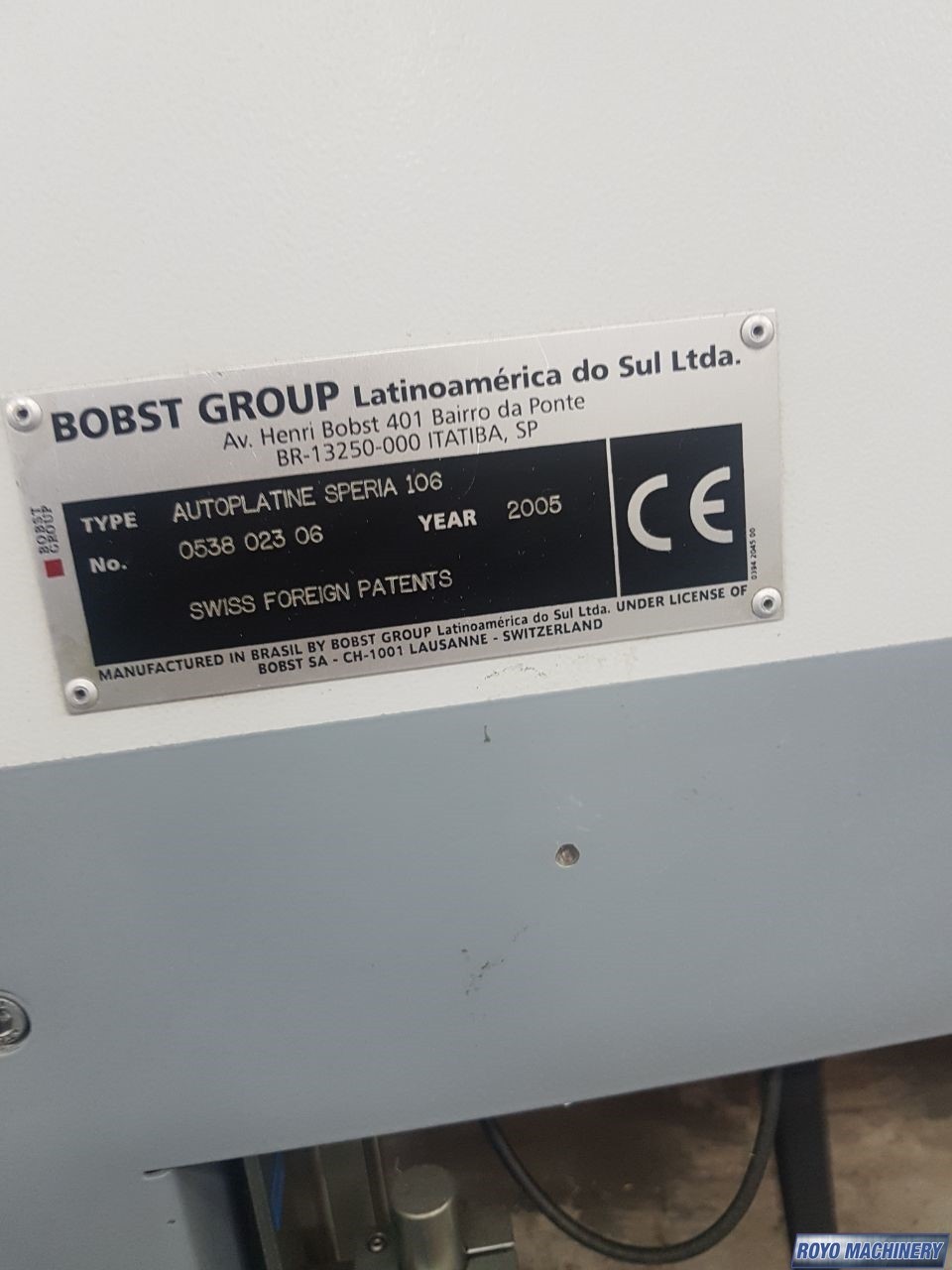 Bobst SP 1060 E